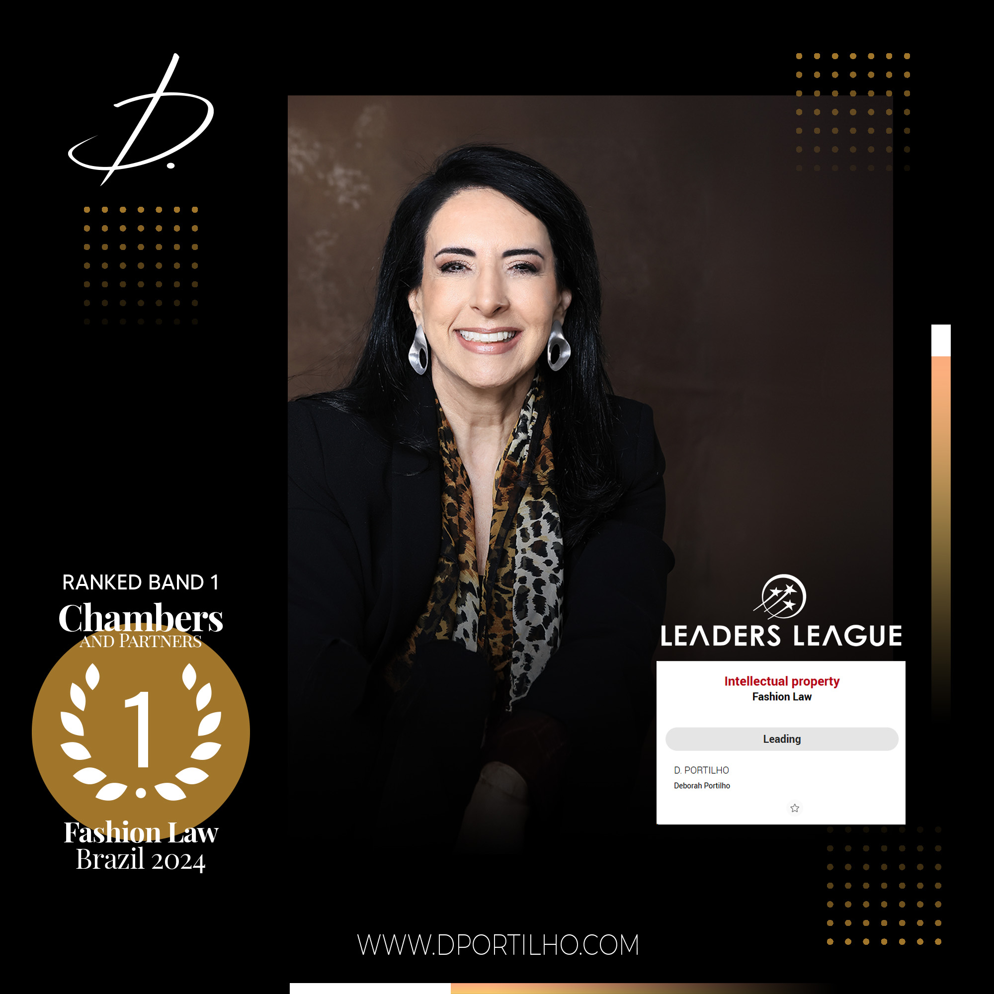 Ranked Band 1 - Fashion Law - Leader League Chambers 2024 - Deborah Portilho